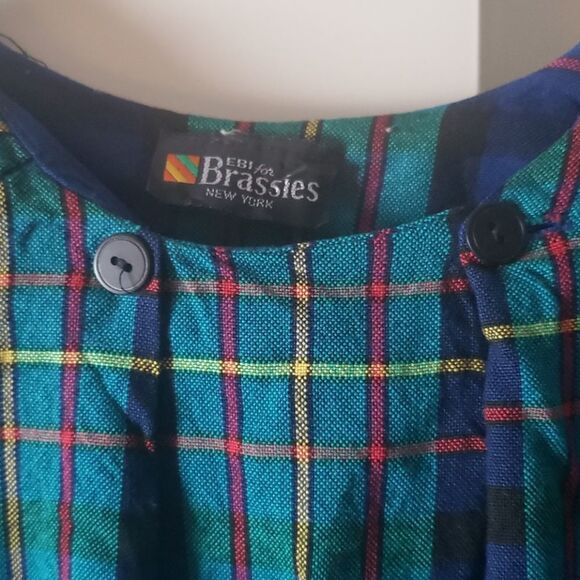 EBI for Brassies New York Plaid Dress Vintage Size 8 - Picture 3 of 7